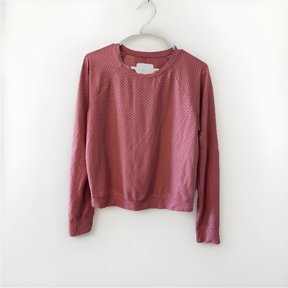 Women's Koral Pink Textured Top mesh, stretchy